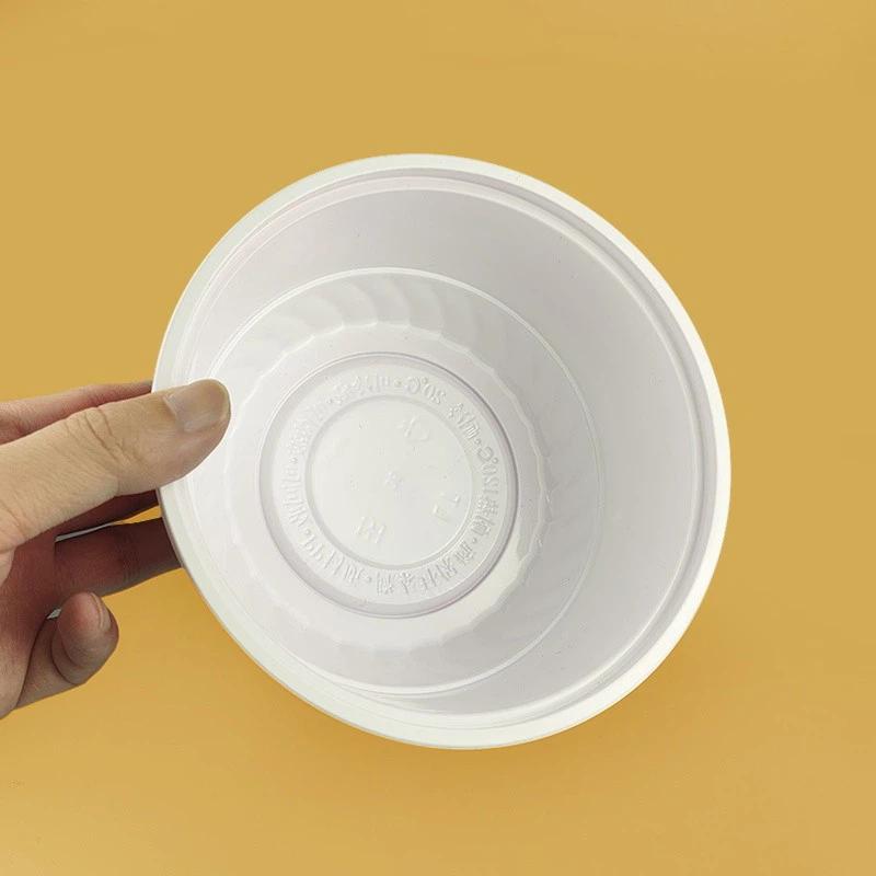 Red Disposable Plastic Food Bowls With Lid